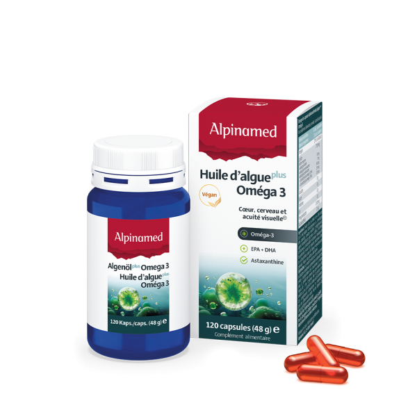 Alpinamed®, Huile d’algue Plus Oméga 3, 120 Capsules